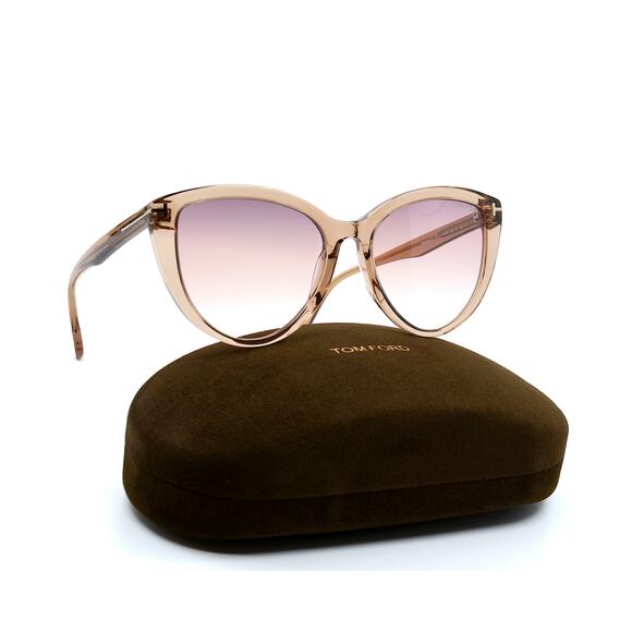 TOM FORD ISABELLA-0 TF915 45G PEACH PINK GRADIENT AUTHENTIC SUNGLASSES - Picture 7 of 14